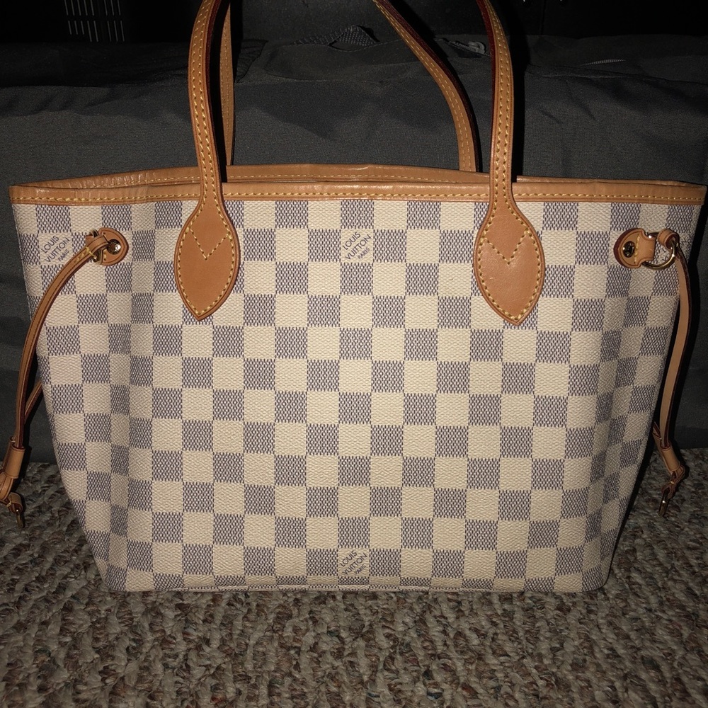 Louis Vuitton Neverfull Damier Azur PM Bag